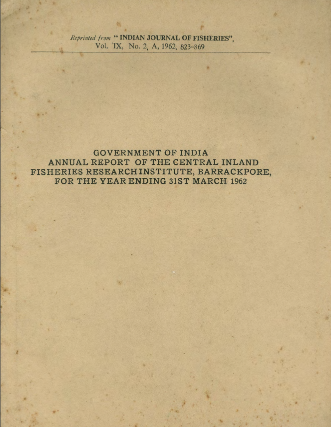 Annual Report 1962